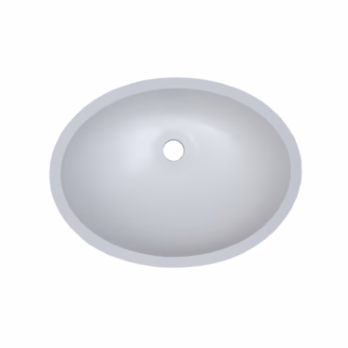 Gemstone - Vanity Bowl - Undermount - Oval - RV - 14 inch x 10 inch - No Overflow - Polar White